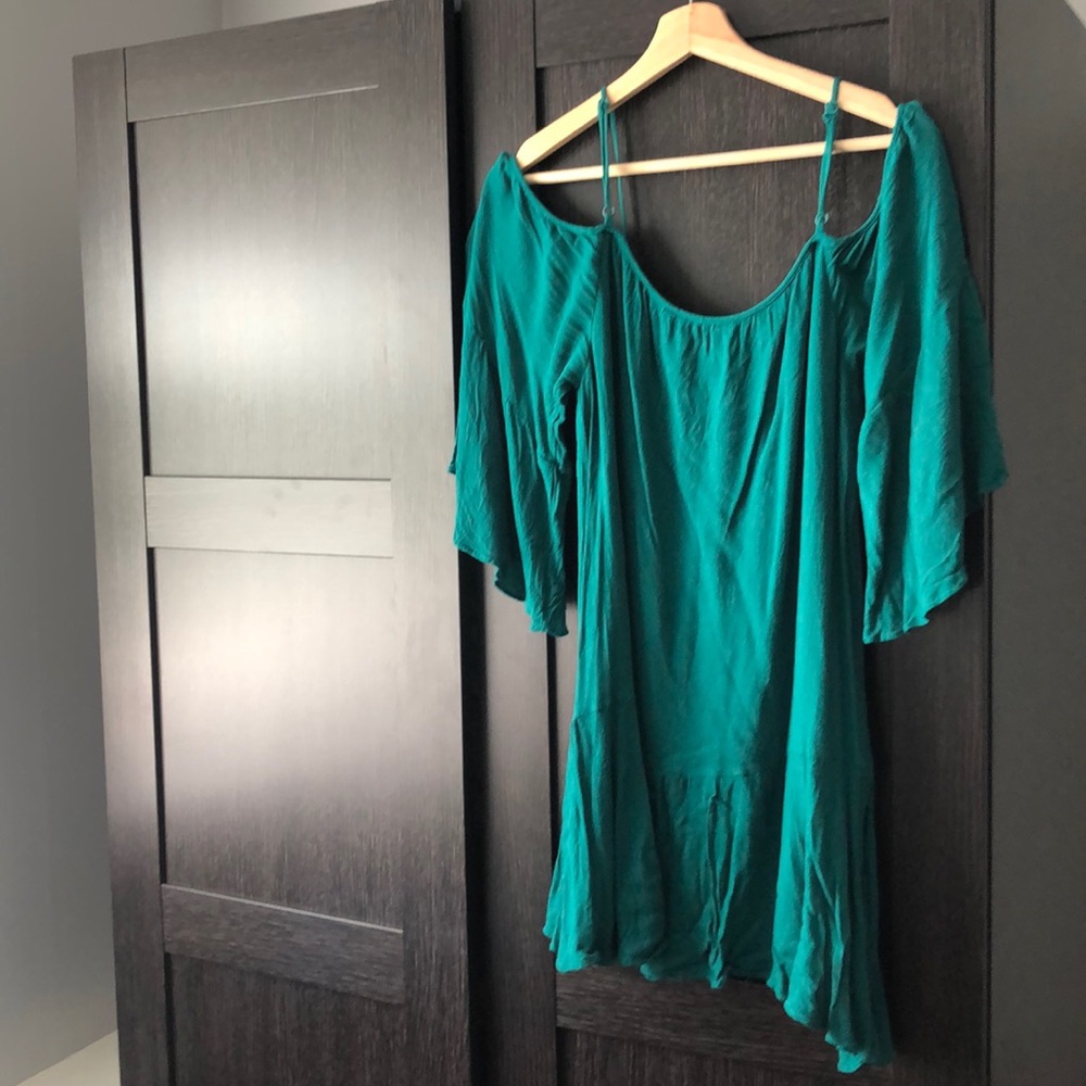 Rich green shift dress